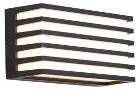 Modern kültéri fali lámpa fekete, LED-del, IP65 - Jail