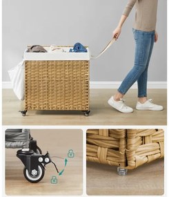 FLYN rattan szennyeskosár