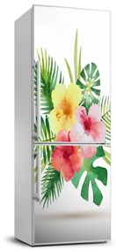 Dekor matrica hűtőre Hawaii virágok FridgeStick-70x190-f-85139888