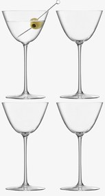 Martini üveg Borough, 195 ml, átlátszó, 4 db-os készlet - LSA International