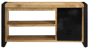 Cipőpad 100x40x50 cm Tömör Fa Durva Mangó