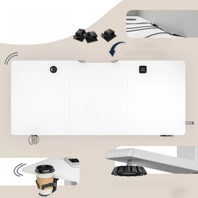 Deuba Magasságban állítható asztal 160x75x117cm - fehér