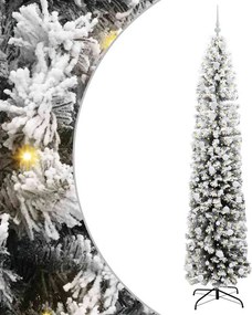 vidaXL Mű karácsonyfa 300 LED-del Zöld 240 cm PVC, acél és műanyag