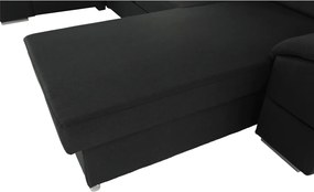 Ülőgarnitúra, sötétszürke, jobbos kivitel, SEGORIA ROH U