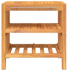 tömör fa fürdőszobai pipereszekrény 2 polccal 74 x 45 x 75 cm