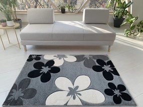 Karizma Szürke virág mintás (Grey) szőnyeg 120x170