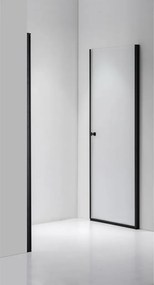 Stuxi Bari Big Black 200 cm széles kétszárnyú nyíló zuhanyajtó, 6 mm vízlepergető üveggel, matt fekete profillal, 195 cm magas