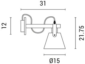 Fali lámpa 1xE27/40W/230V fehér