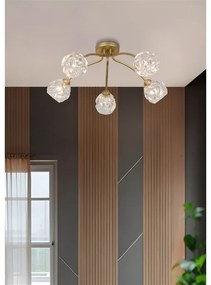 Searchlight 11525-5GO - Felületre szerelhető csillár ASTRAL 5xG9/33W/230V arany