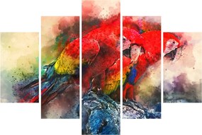 Vörös ara papagájok képe (150x105 cm)