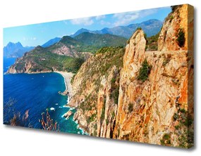 Canvas kép Sea Cliff Parti-hegység 120x60 cm