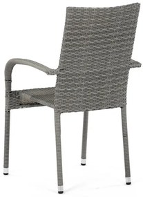 Szürke Polyrattan Kerti Szék, Fém Vázzal. AZC-S2114 GREY