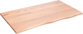 vidaXL világosbarna kezelt tömör tölgyfa asztallap 100 x 60 x 2 cm