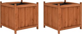 vidaXL 2 db fenyőfa magaságyás 50 x 50 x 50 cm