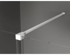Mexen Velar, tolóajtós zuhanykabin 120 x 80 cm, 8mm szürke üveg, fehér matt, 871-120-080-41-20