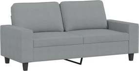 vidaXL kétszemélyes világosszürke szövetkanapé 140 cm