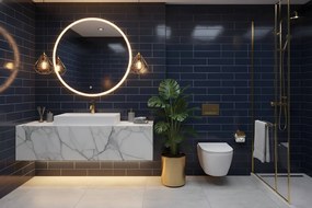 Rea Goya konglomerátum mosdó, 50 x 37 cm, fehér, REA-U8900