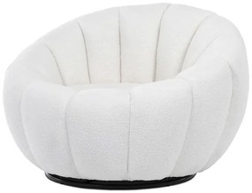 Fehér Bouclé Dizájn Fotel AK-341