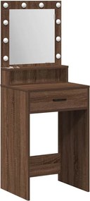 vidaXL Öltözködőasztal fiókkal Barna Tölgy 50 x 41 x 135 cm Faanyag