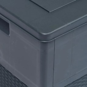 antracitszürke kerti tárolóláda 320 L