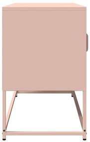 rózsaszín hidegen hengerelt acél TV-szekrény 100,5x39x60,5 cm
