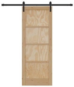 Csúszó Ajtó Természetes és fekete 78 x 202 cm