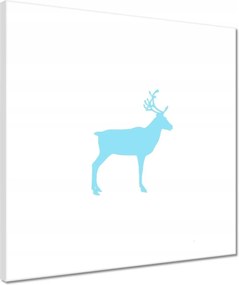 Vászonkép 40x40 Kék rénszarvas