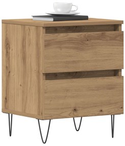 Éjjeli szekrény 2 db Kézműves tölgy 40x35x50 cm Mérnöki fa