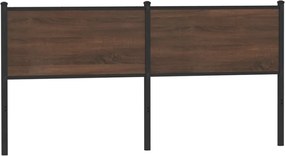 vidaXL barna tölgy színű szerelt fa és acél csere fejtámla 160 cm
