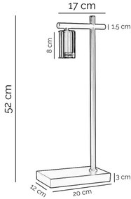 ONLI - Asztali lámpa CROSS 1xE27/22W/230V fekete/réz