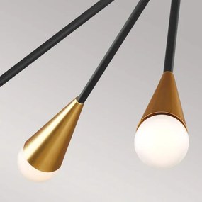 Feiss FE-JAX10-MB - LED Csillár JAX 10xG9/3W/230V fekete/arany