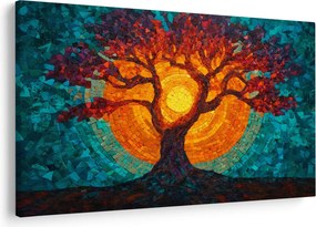Kép - Az élet fája és a nap mozaikban (90x60 cm)