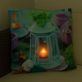 DIVERO Dekoratív párna LED világítással  lámpás 38 x 38 cm