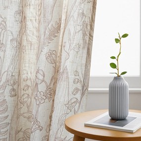 Bézs-világosbarna függöny 135x250 cm Selvetia – Restilo