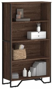 barna tölgy színű szerelt fa könyvszekrény 80 x 31 x 137,5 cm