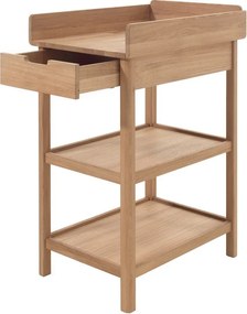 Natúr színű tölgyfa pelenkázó asztal pelenkázó feltéttel Forrest – Vipack