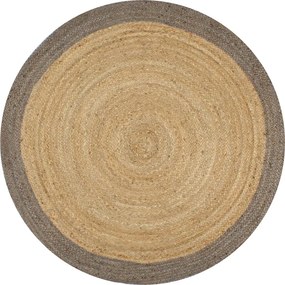 vidaXL szürke szélű kézzel font jutaszőnyeg 120 cm