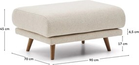 Bézs zsenília lábtartó Karin – Kave Home