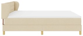 vidaXL Boxspring Ágy Matrac Krem 200x200 cm Szövet