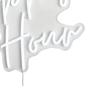 Neon fali lámpa fehér LED-del - Happy Hour