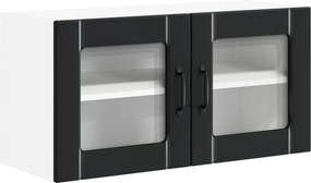 vidaXL Konyhaszekrény Fekete 80 x 31 x 40 cm Faanyag