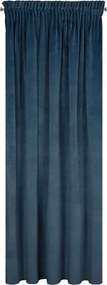 Sötétkék puha bársony függöny magas súly 140X270 béka