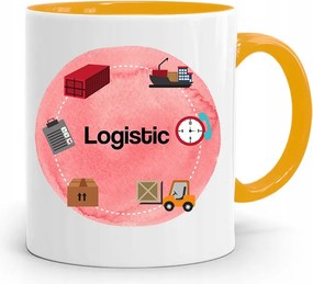 Logisztikai Bögre Sárga Születésnapi Ajándék fényképes nyomtatással