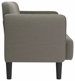 világosszürke kordbársony szövet loveseat kanapé 109 cm