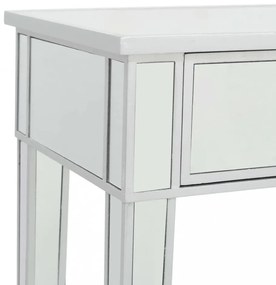 tükrös MDF / üveg öltözőasztal ülőkével