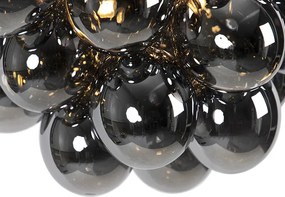 Okos függőlámpa fekete füstüveggel, 8-as, kerek, 8 Wifi G9-cel - Uvas