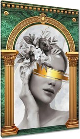 Vászonkép 60x90 Női portré arany karszalag