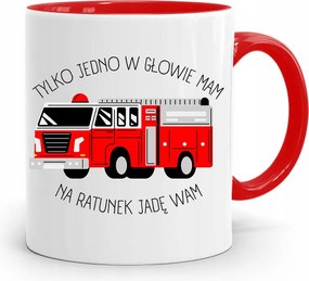 Piros Bögre Tűzoltónak Csak Egy A Fejben, fényképes nyomattal