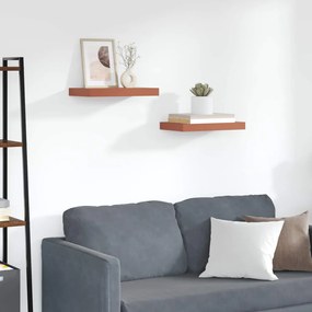 Falpolc Falra szerelhető 2 pcs Piros 40 x 23,5 x 4 cm Faanyag