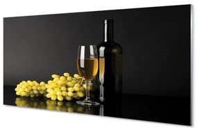 Üvegképek Egy üveg bor gyümölcs 100x50 cm